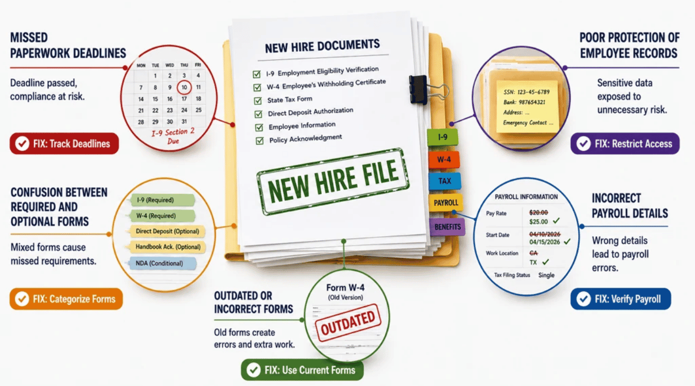 Common New Hire Paperwork Mistakes And How To Fix Them