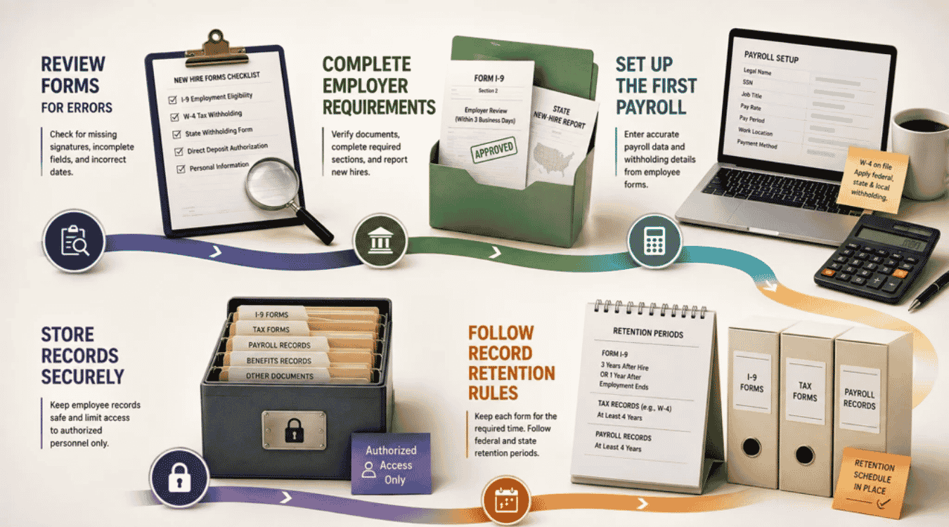 What Should Employers Do After Collecting New Hire Paperwork